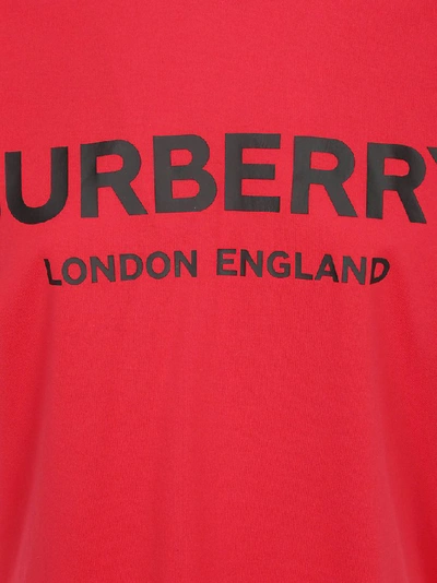 Shop Burberry Logo Print T In Red