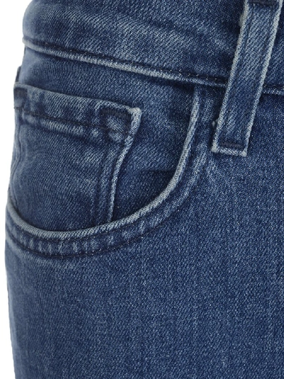 Shop J Brand Destroyed Detail Jeans In Blue