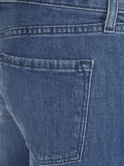 Shop J Brand Destroyed Detail Jeans In Blue