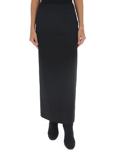 Shop Maison Margiela Maxi Slit Skirt In Black