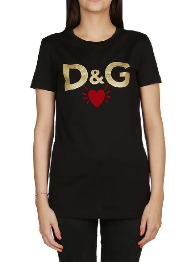 Shop Dolce & Gabbana Monogram T In Black