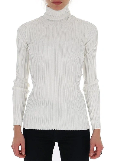 Shop Proenza Schouler Belted Detail Turtleneck Sweater In White