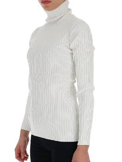 Shop Proenza Schouler Belted Detail Turtleneck Sweater In White