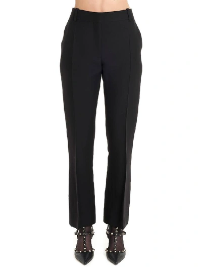 Shop Valentino Flared Tailored Trousers In Black
