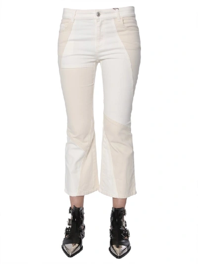 Shop Alexander Mcqueen Cropped Jeans In Ivory