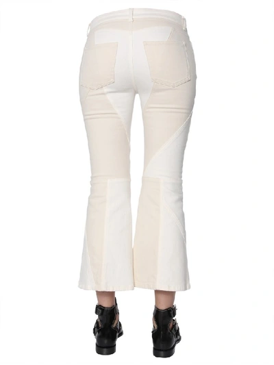 Shop Alexander Mcqueen Cropped Jeans In Ivory