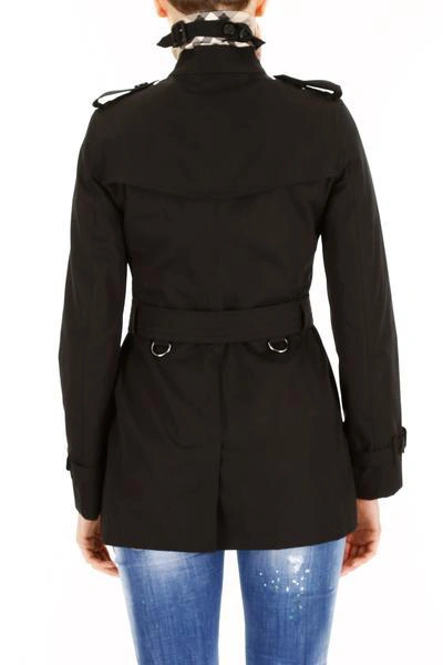 Shop Burberry Kensington Trench Coat In Black