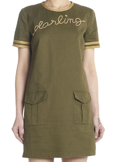 Shop Saint Laurent Darling Embroidered Mini Dress In Green