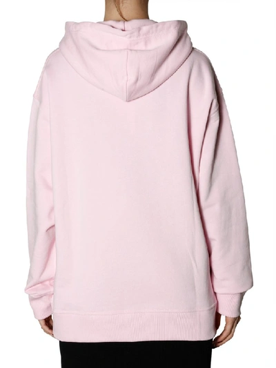 Shop Kenzo Logo Embroidered Hoodie In Pink