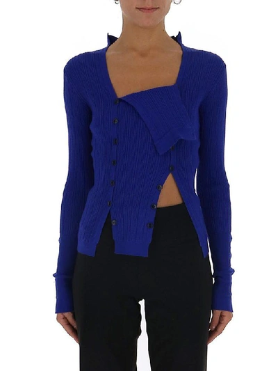 Shop Jacquemus La Maille Azur Cardigan In Blue