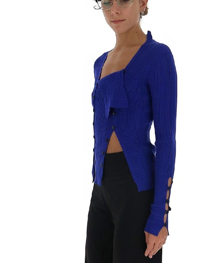 Shop Jacquemus La Maille Azur Cardigan In Blue