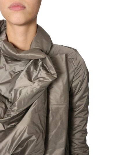 Shop Rick Owens Upholstered Draped Jacket In Grey