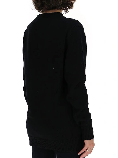 Shop Givenchy Logo Knitted Jumper In Black