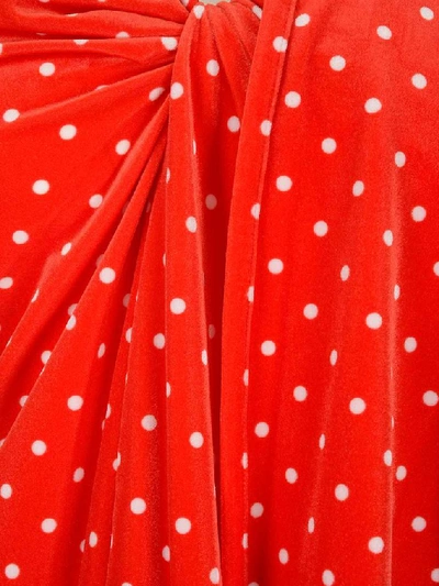Shop Balenciaga Polka Dot Top In Red