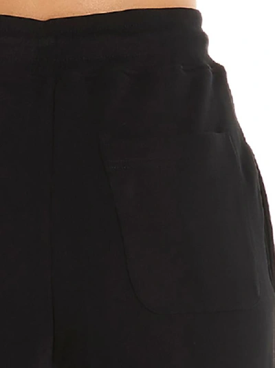 Shop Moschino Logo Print Track Pants In Black