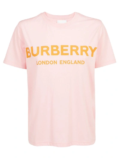 Shop Burberry Logo Print T In Pink