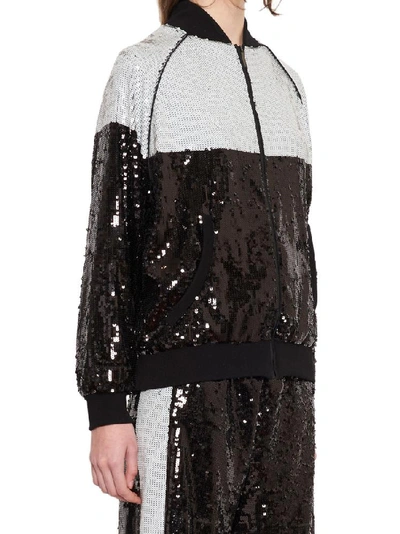 Shop Alberta Ferretti Rainbow Week Bomber Jacket In Black