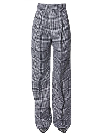 Shop Alexander Mcqueen Checkered High Waist Trousers In Multi