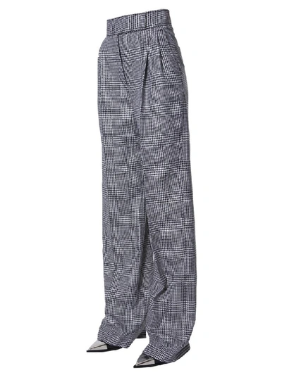 Shop Alexander Mcqueen Checkered High Waist Trousers In Multi