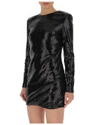 Shop Amen Sequinned Embellished Mini Dress In Black