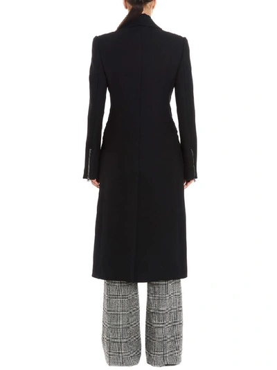 Shop Tom Ford Zip Detail Trench Coat In Black