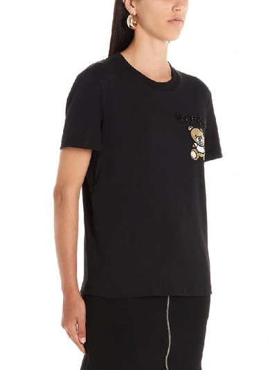 Shop Moschino Beaded Teddy T In Black