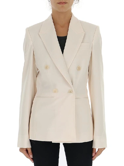 Shop Stella Mccartney Double Breasted Fitted Blazer In White