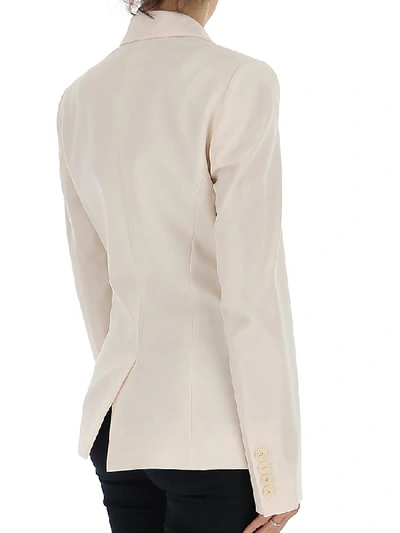 Shop Stella Mccartney Double Breasted Fitted Blazer In White