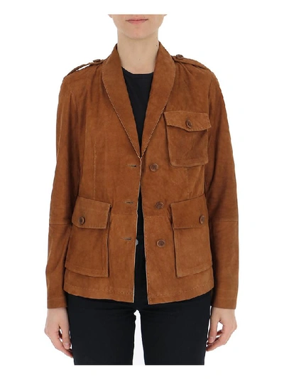 Shop Desa 1972 Military Style Jacket In Brown