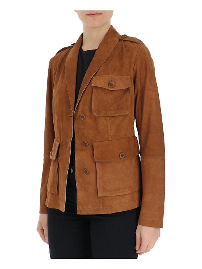 Shop Desa 1972 Military Style Jacket In Brown