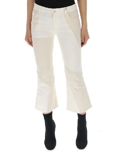Shop Alexander Mcqueen Cropped Flared Jeans In White