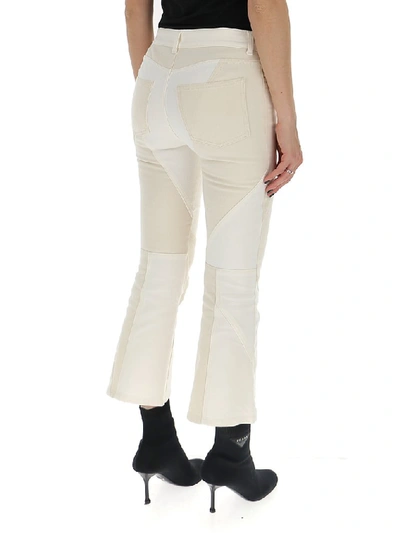 Shop Alexander Mcqueen Cropped Flared Jeans In White