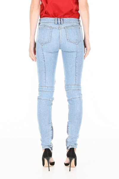 Shop Balmain Skinny Fit Jeans In Blue