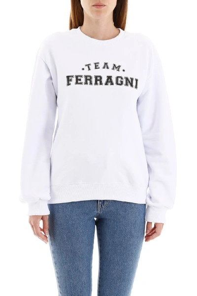Shop Chiara Ferragni Team Ferragni Sweatshirt In White