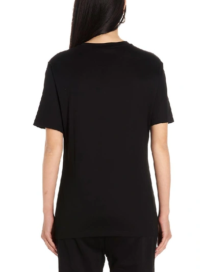 Shop Versace Embroidered Logo T In Black