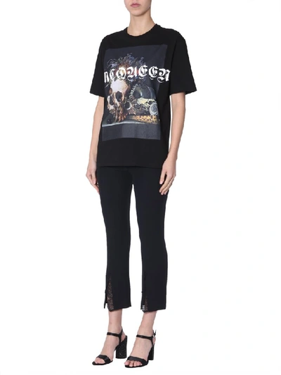 Shop Alexander Mcqueen Printed T In Black