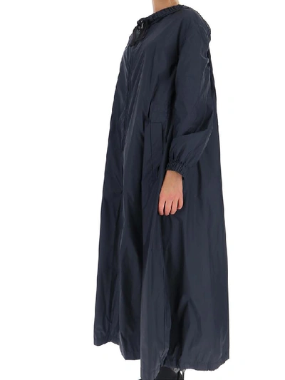 Shop Max Mara 's  Elongated Flared Parka In Blue