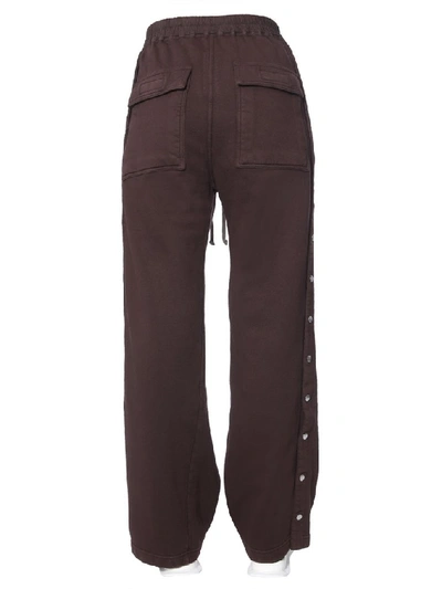 Shop Rick Owens Drkshdw Drawstring Buttoned Pants In Brown