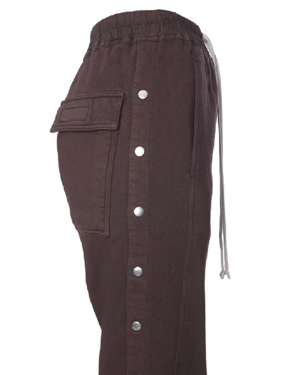 Shop Rick Owens Drkshdw Drawstring Buttoned Pants In Brown