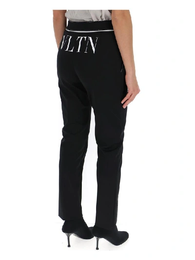 Shop Valentino Vltn Tailored Trousers In Black