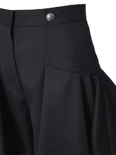 Shop Alexander Mcqueen Pleated Shorts In Black