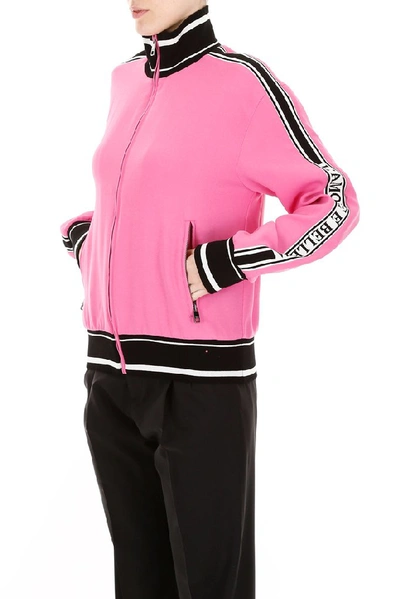 Shop Dolce & Gabbana Contrast Trim Bomber Jacket In Pink