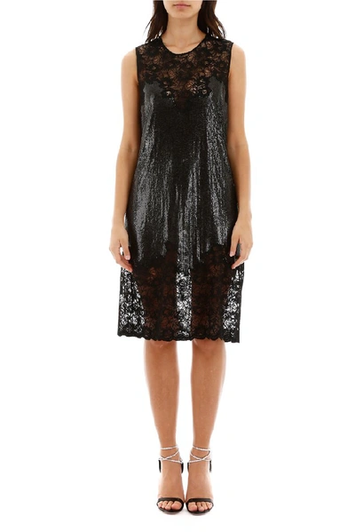Shop Rabanne Paco  Laced Chainmail Dress In Black