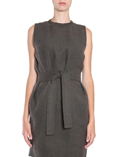 Shop Rick Owens Sleeveless Tunic Top In Grey