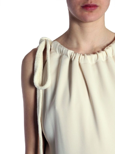 Shop Jw Anderson Birds Embroidered Asymmetric Dress In White
