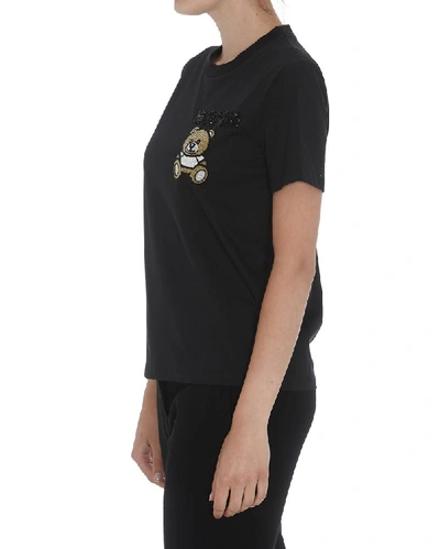 Shop Moschino Teddy Patch T In Black