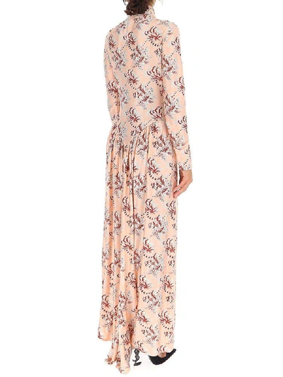 Shop Paco Rabanne Printed Twist Detail Maxi Dress In Multi