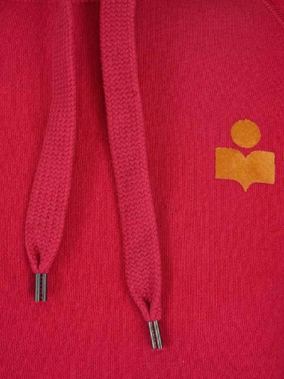 Shop Isabel Marant Étoile Logo Hoodie In Red