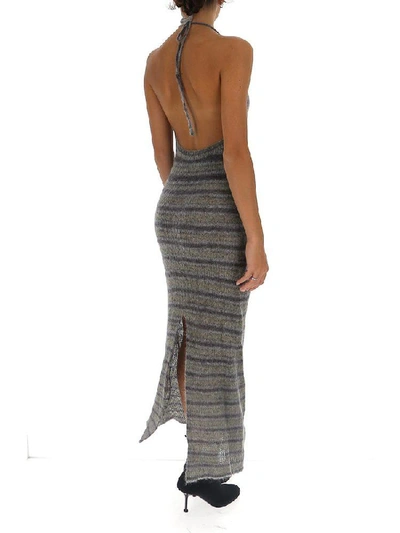 Shop Jacquemus La Robe Tropea Striped Maxi Dress In Grey