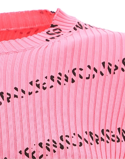 Shop Balenciaga All Over Logo Long In Pink